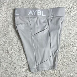 AYBL Women's Cream Compression Shorts w/ Pockets